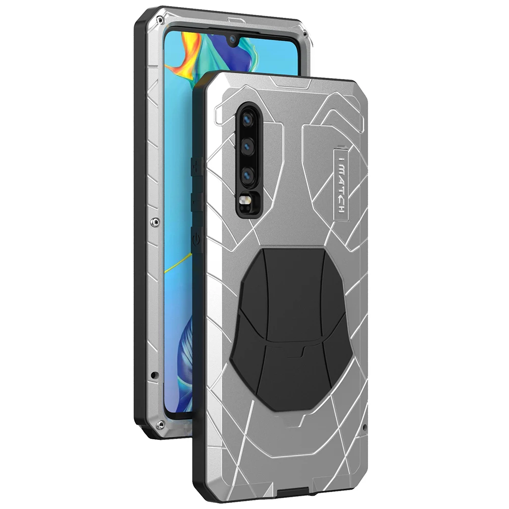 Для huawei P30 P30 Pro Чехол для Телефона Жесткий Алюминиевый металлический Закаленное стекло Защитная крышка для Mate10 20 сверхмощная защита