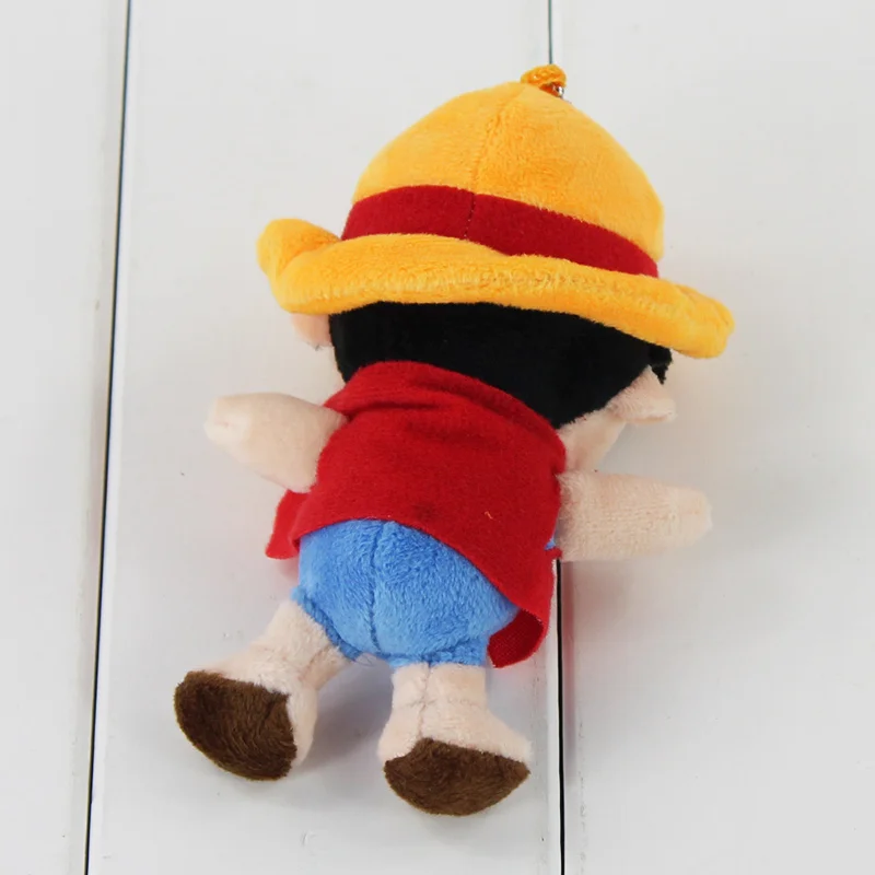 12 см цельная плюшевая игрушечная Обезьяна D Luffy Мягкая кукла-брелок для ключей подарок для детей