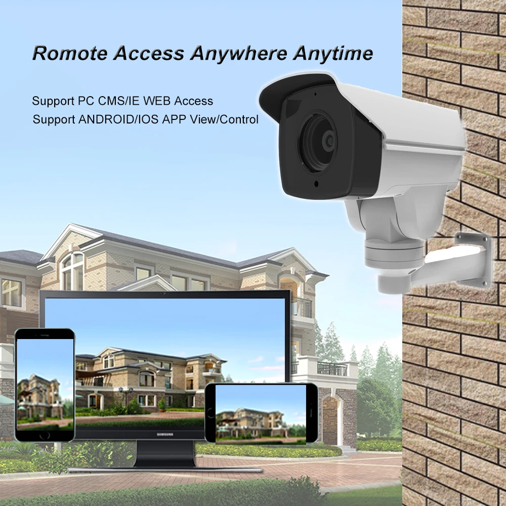 Уличная цилиндрическая IP камера 2MP HD 1080P 2.0MP 10X 4X оптический зум мини PTZ CCTV