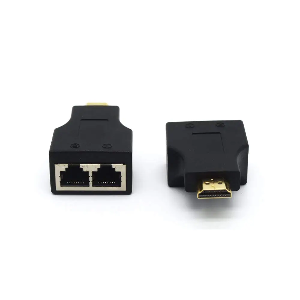 Переходник для сетевого удлинителя HDMI RJ45 30 м|Кабели MP3/MP4-плееров| |