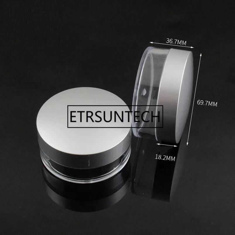 50ml AS Empty Loose Powder Makeup Jar Container Travel Sifter Box Cosmetic Refillable Pot Case with Silver lids | Красота и здоровье