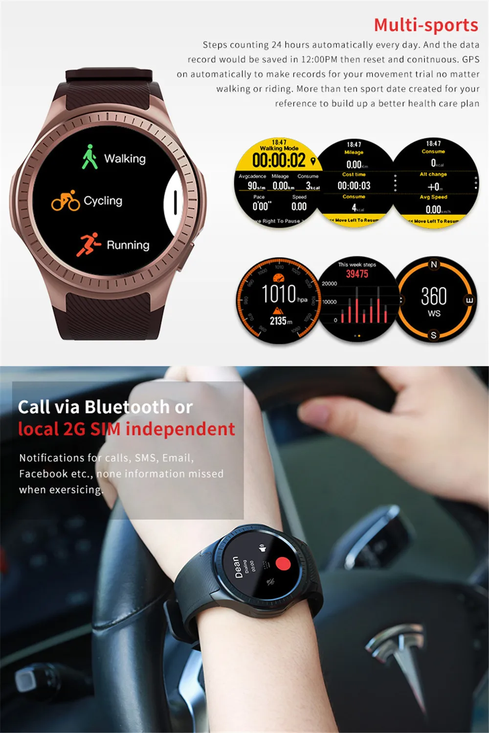 MODOSON gps Смарт часы L1 монитор сердечного ритма Смарт часы фитнес трекер часы для samsung huawei Xiaomi LG sony ios Apple iphone