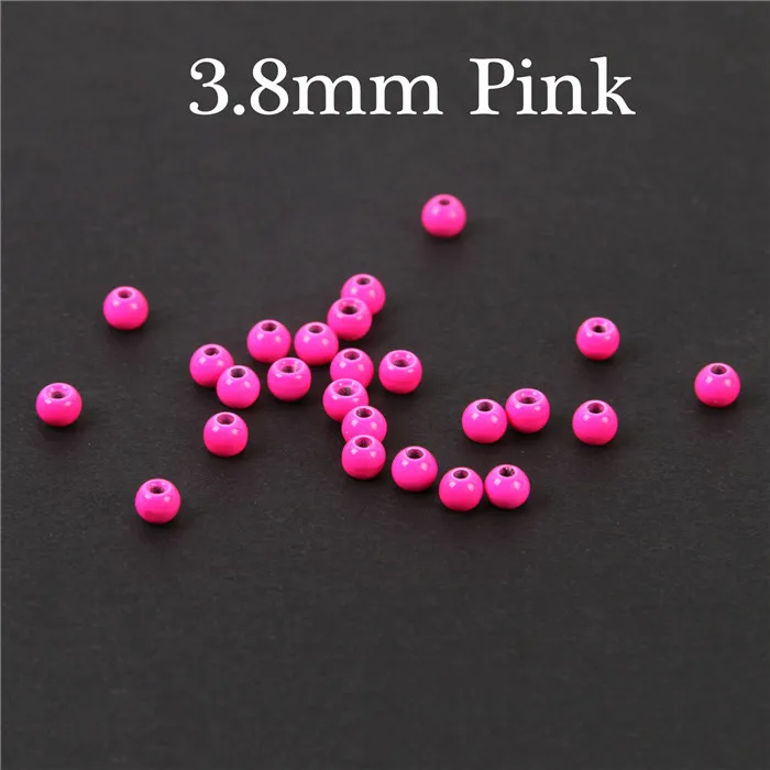 3.8mm Pink Maximumcatch25 штук 2,0-4,6 мм вольфрамовый материал для завязывания МУШЕК БУСИНЫ для завязывания мушек окрашенные шарики для Нимфы - Цвет: 3.8mm Pink