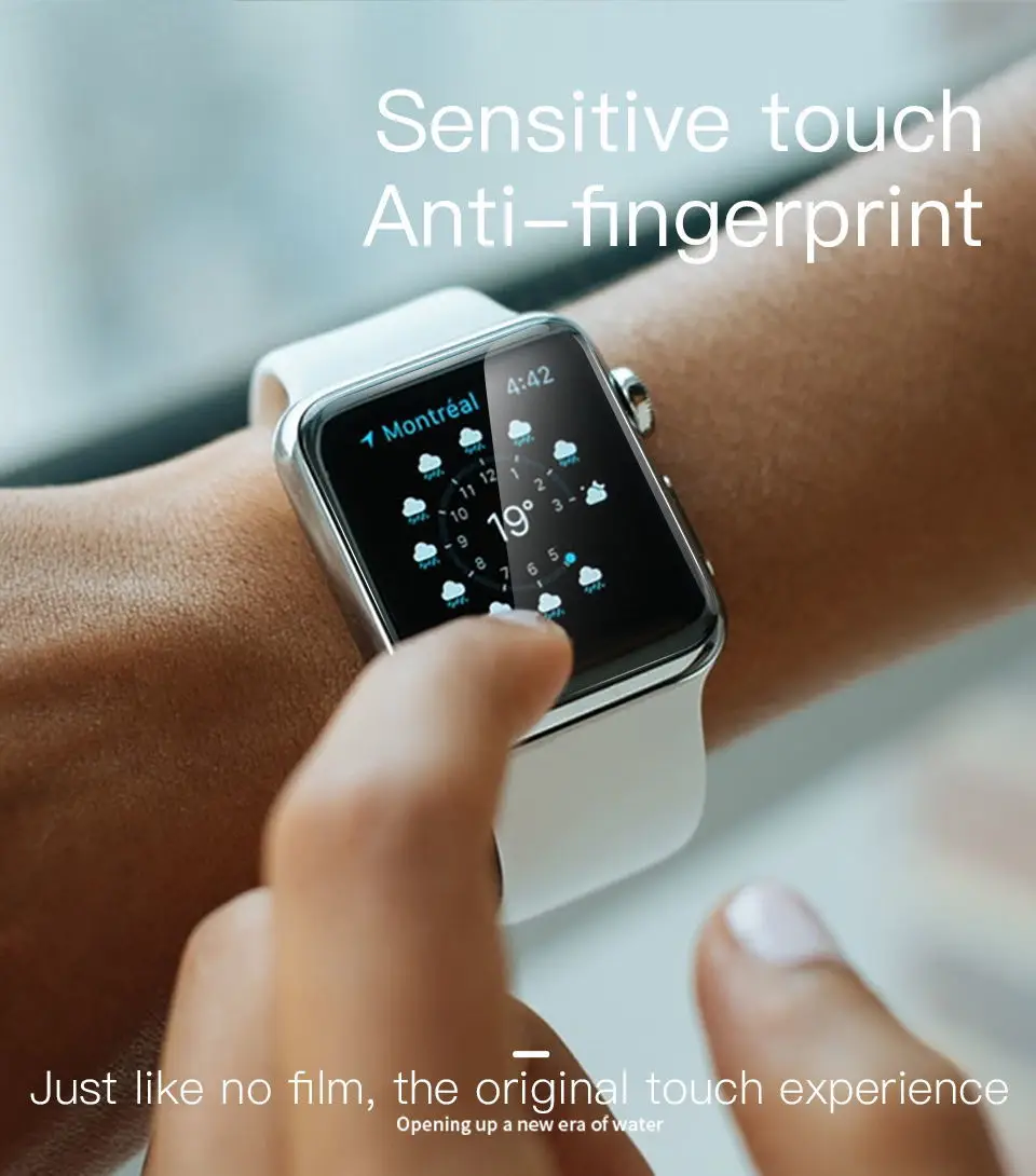 2 шт протектор экрана для apple watch 44 мм 42 мм 40 мм 38 мм Гидрогелевая пленка протектор экрана полный край не стекло для iwatch 4/3/2/1