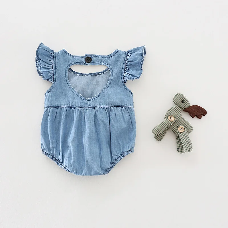 Винтажный комбинезон для младенцев маленьких девочек и мальчиков с оборками