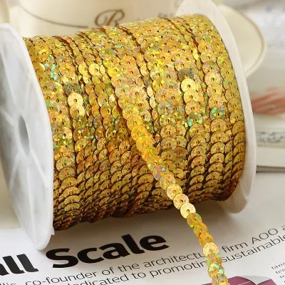 100Y золото AB Красивая лента с блестками отделка искусства Новое поступление!|sequins
