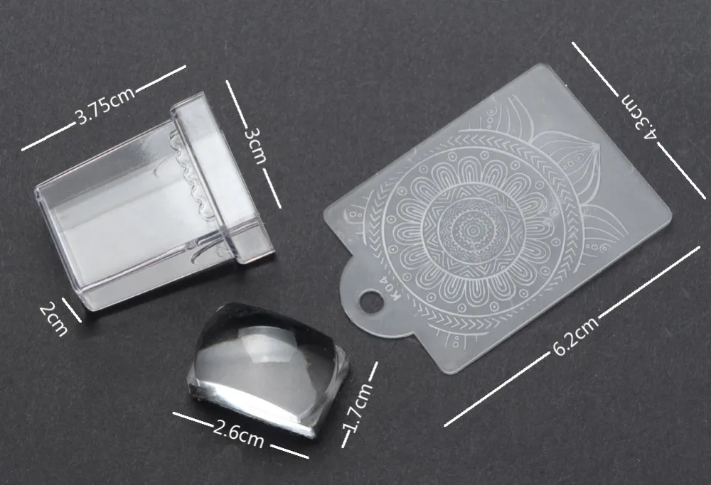 Новый 1 компл. ногтей Книги по искусству штампа ясно желе силиконовые голову со