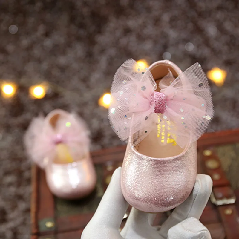 Шикарная мечта, новая весенне-Осенняя детская обувь для девочек 0-3 лет, первая прогулочная обувь для маленьких девочек, шифоновая обувь на мягкой подошве для первого года