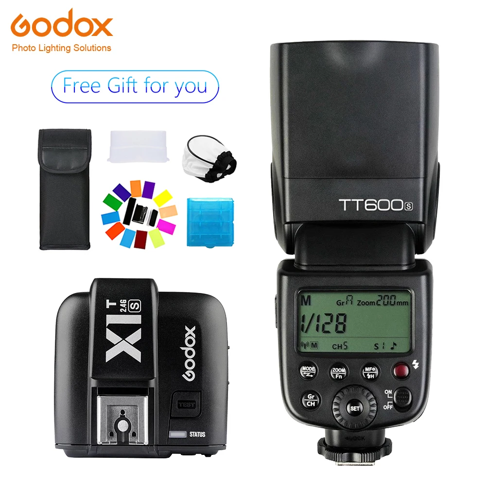 Godox TT600s HSS GN60 2 4G камера Вспышка Speedlite + X1T-S передатчик для Sony A7 A7S A7R II A6000 A58 A99 | Фото- и