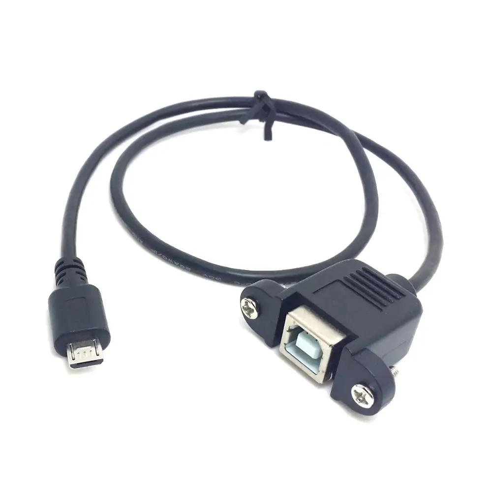 Micro USB 5pin папа к B гнездовой панели Тип крепления кабеля 50 см с