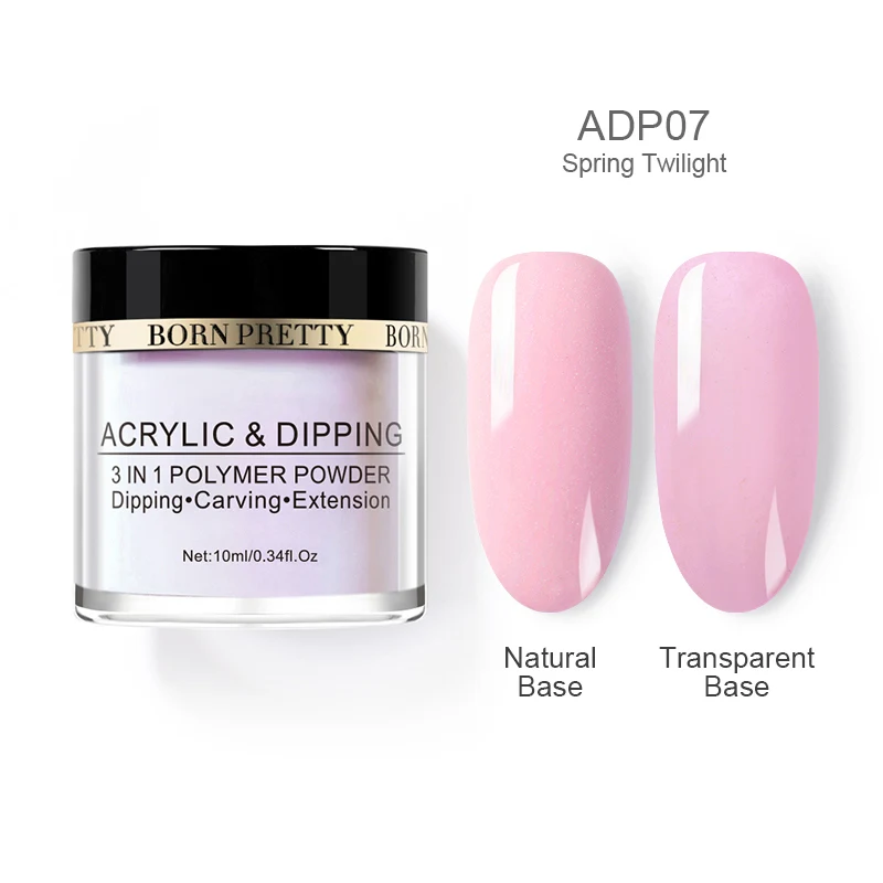 BP-ADP07 BORN PRETTY окунутые порошки для ногтей градиентный французский лак Натуральный Цвет голографический блеск без лампы для лечения ногтей украшения - Цвет: BP-ADP07