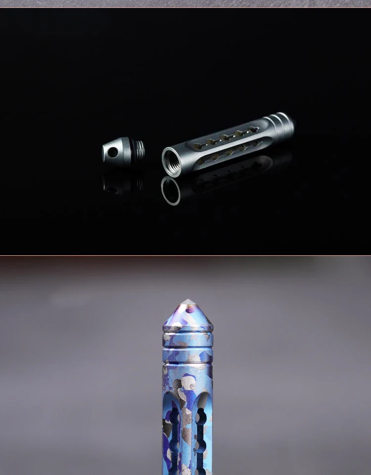 EDC титановый нож из титанового сплава бусины с Тритием газовые трубки Вольфрамовая стальная головка кулон Paracord украшения EDC многофункциональные инструменты