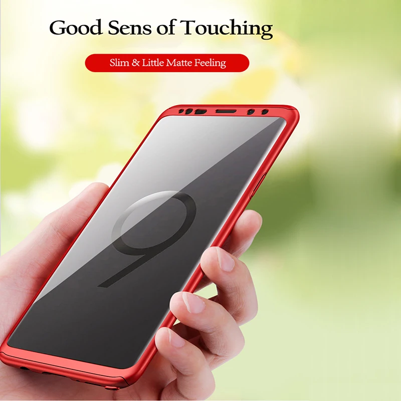 Shockproof 360 Full Protective For Samsung Galaxy Note 8 9 Cover Slim Matte Hard PC Case + Free Soft PET Flim Screen Protector |