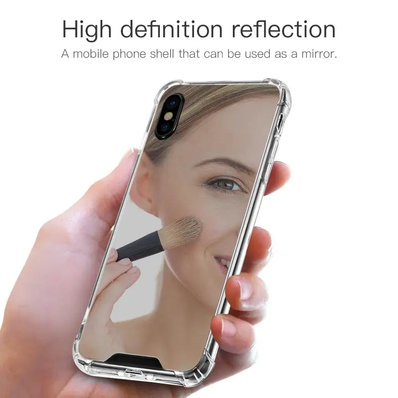 Зеркальный чехол для iPhone 11 Pro X XS MAX 7 8 6 6s Air Bag противоударный роскошный модный