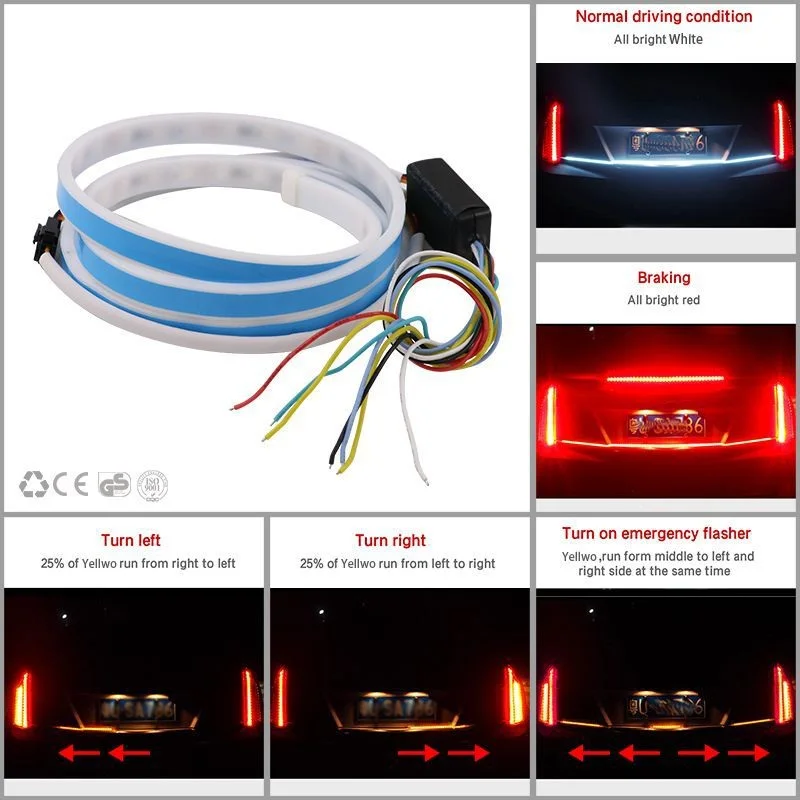 1 компл. 47 6 дюймовая цветная RGB пласветодиодный Светодиодная лента для багажника