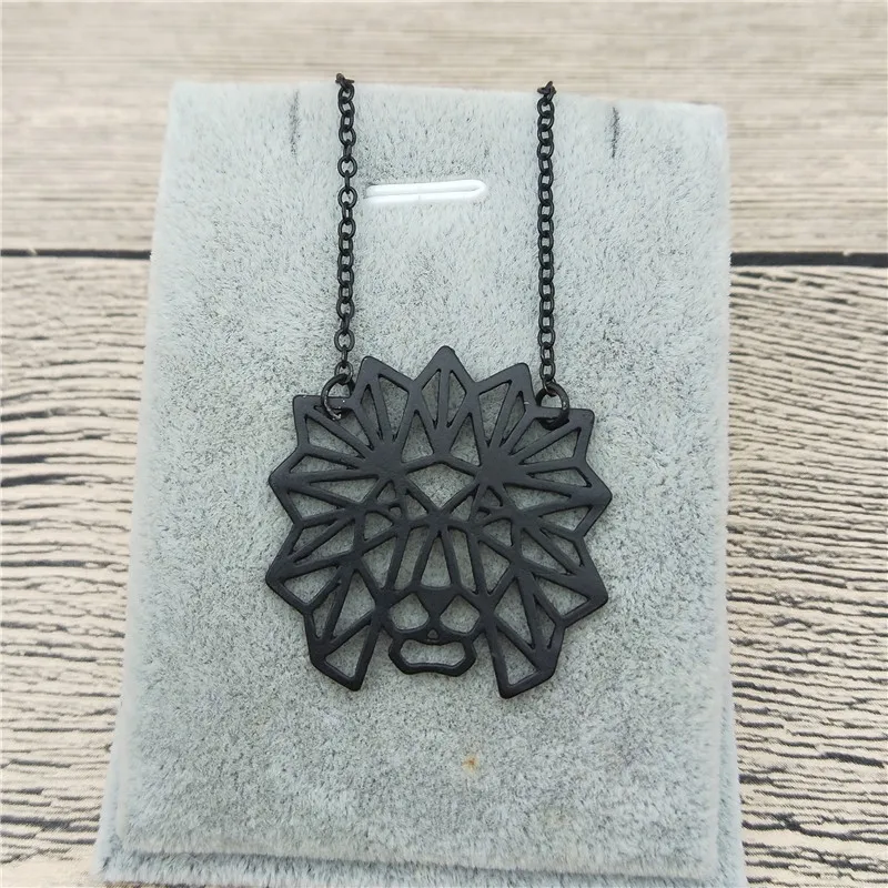New Origami Lion Head Necklace Charm Female Male Gift Fashion Women Jewellery Geometric | Украшения и аксессуары