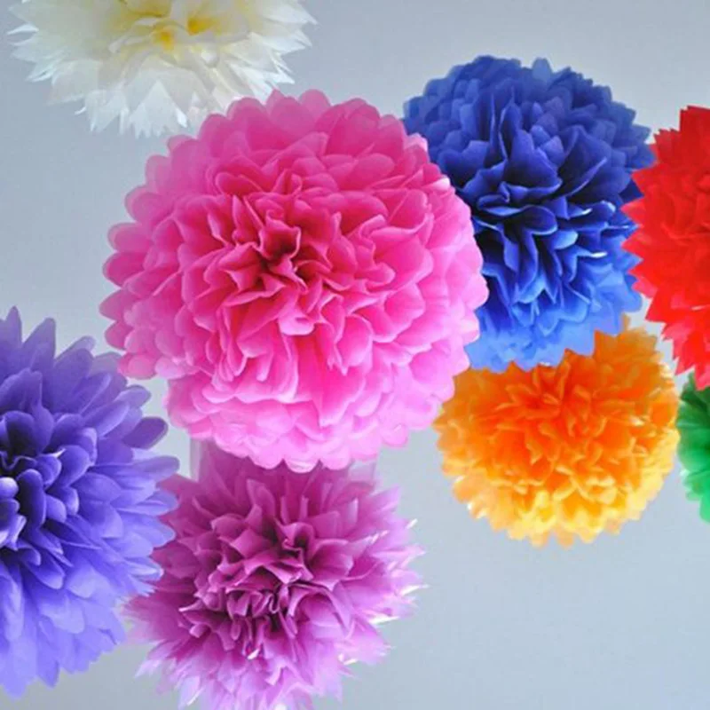 5 шт. 30 см DIY ремесло помпон ткань бумага Pom Poms цветочные шары свадьба комната для