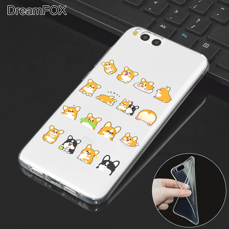 DREAMFOX L510 корги силиконовый чехол-накладка из мягкого ТПУ чехол крышка для Xiaomi Mi Note