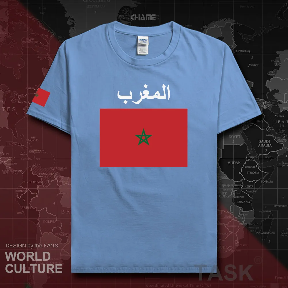 Марокканские мужские футболки Western Kingdom of Morocco Мода 2017 национальная футболка