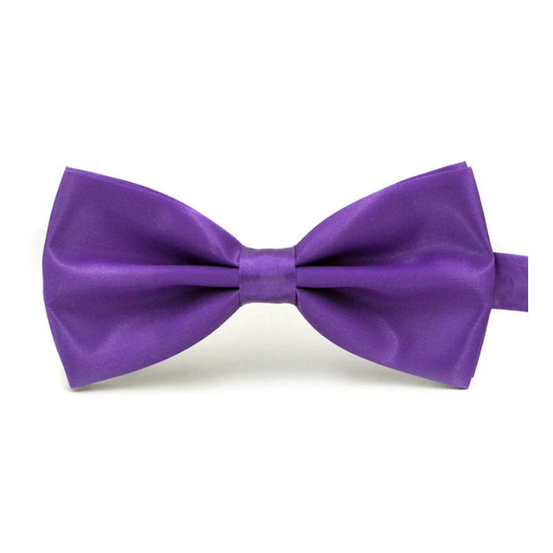 Purple Модная распродажа, 1 шт., классический Атласный Галстук-бабочка для джентльменов, для свадебной вечеринки, регулируемый галстук-бабочка, одежда и аксессуары - Цвет: Purple
