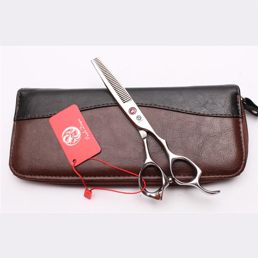 Z1124 6 0 &quot17 5 см JP 440C Серебристые парикмахерские ножницы для стрижки волос