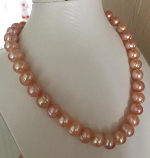 gorgeous 9-10mm south sea baroque gold pink pearl necklace 18inch 14k | Украшения и аксессуары