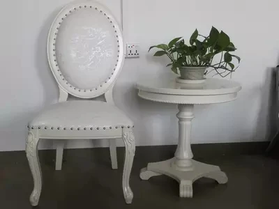 Рекламный европейский античный деревянный круглый стол журнальный столик