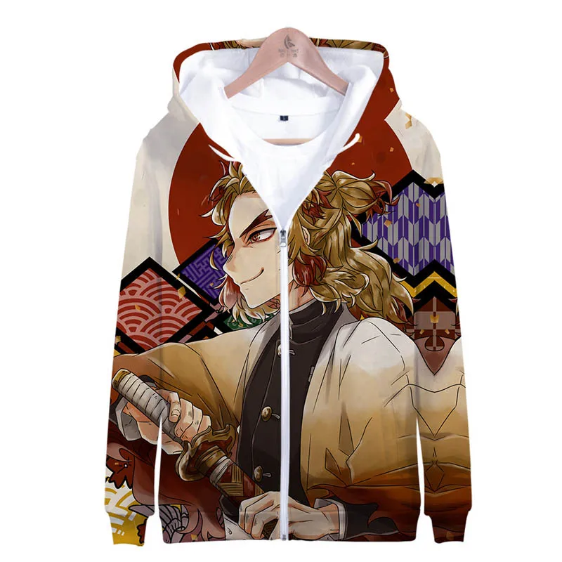 Cosroad Tanjirou Kamado, толстовки с капюшоном для косплея, Demon Slayer Kimetsu no Yaiba, Nezuko Kamado, Свитера с капюшоном на молнии с 3D принтом
