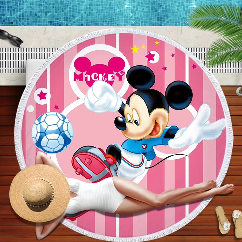 Disney мультфильм Розовый Минни Микки Маус микрофибра мягкий круглый лето тонкое