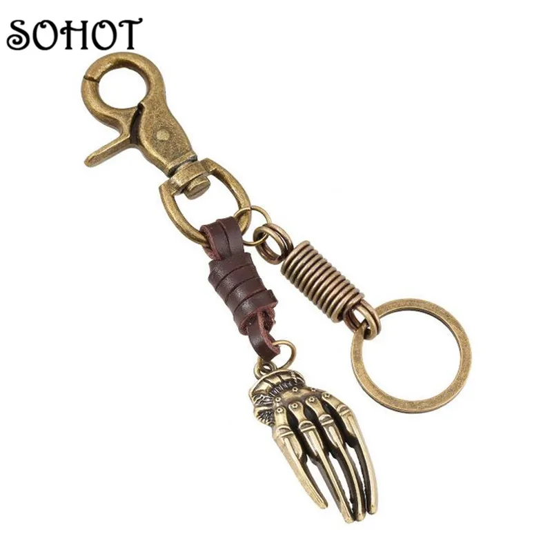 Цепочка для ключей из натуральной кожи в готическом стиле|chain ribbon|accessories bassaccessories