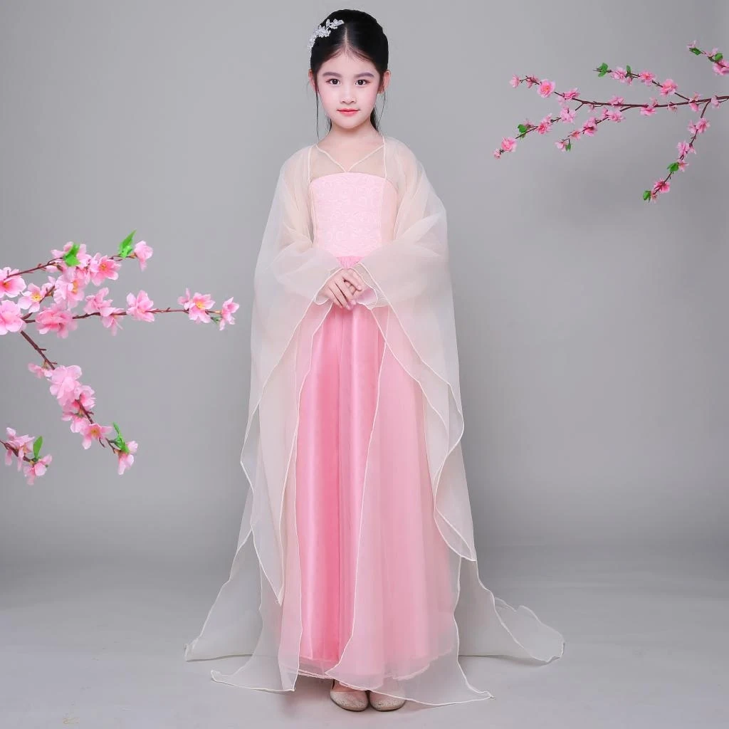 

Traditional Chinese Dance Costumes Girls Fairy Ancient Princess Classical Hanfu Chinese Folk Dance Stage Performance Clothing