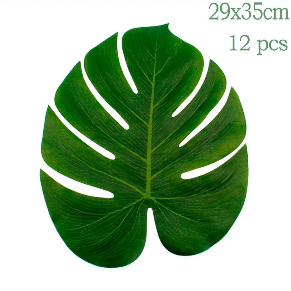 29cm X 35 cm 12PCS HUIRAN 12 дюймов зеленые шары конфетти шары пальмовый лист Декор ананас балон джунгли вечерние украшения Гавайские вечерние шары - Цвет: 29cm X 35 cm 12PCS