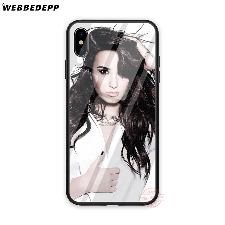 WEBBEDEPP Модный чехол с Деми Ловато из закаленного стекла для Apple iPhone XS Max XR X 8 7 6S Plus 5S SE