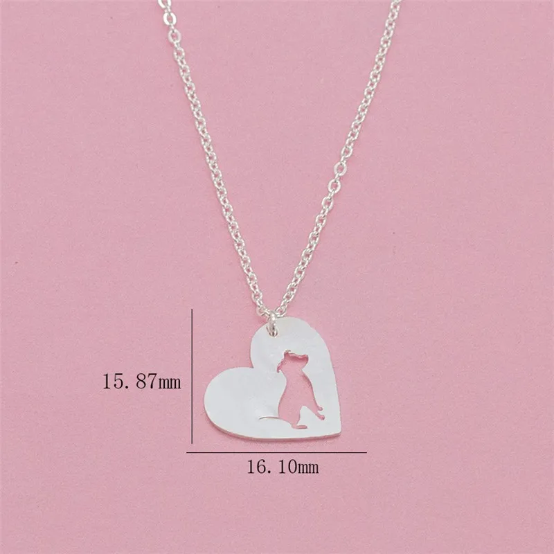 Милое сердце яма бульдог подвески ожерелья для женщин ювелирные изделия из