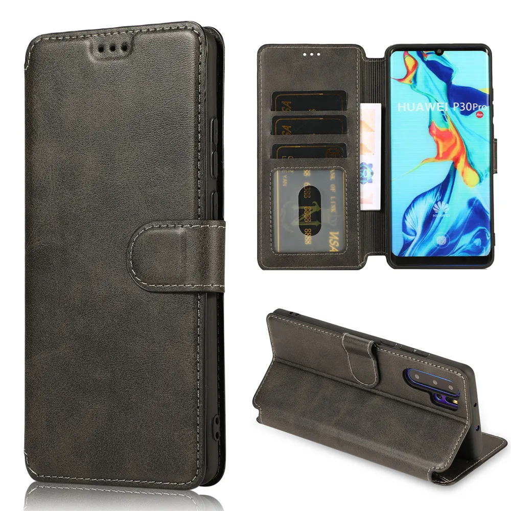 Для huawei P30 Pro Коврики 20 бумажник чехол кожаный для Карты Чехол-бумажник со функция