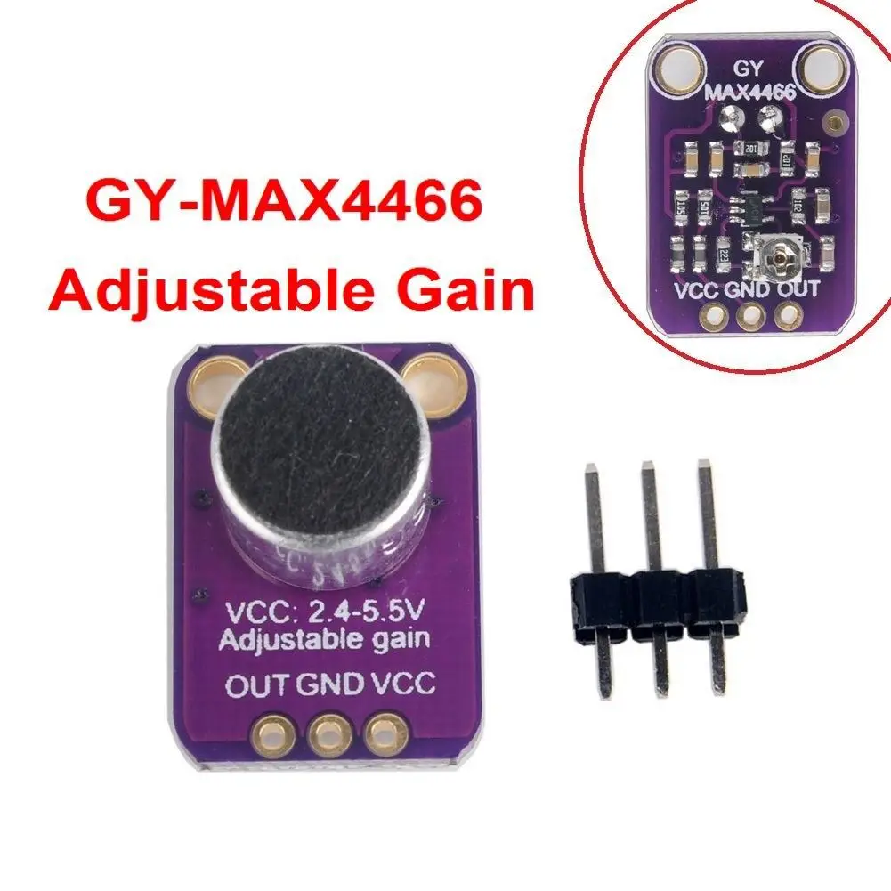 GY MAX4466 Electret микрофонный усилитель с регулируемым коэффициентом
