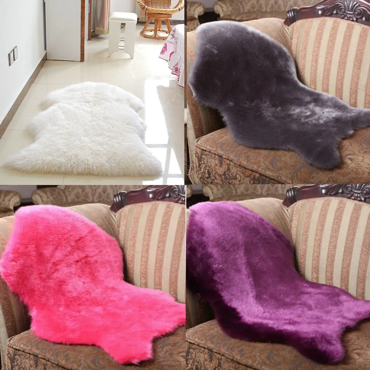 Пушистый Коврик S Противоскользящий лохматый мягкий коврик Обеденная