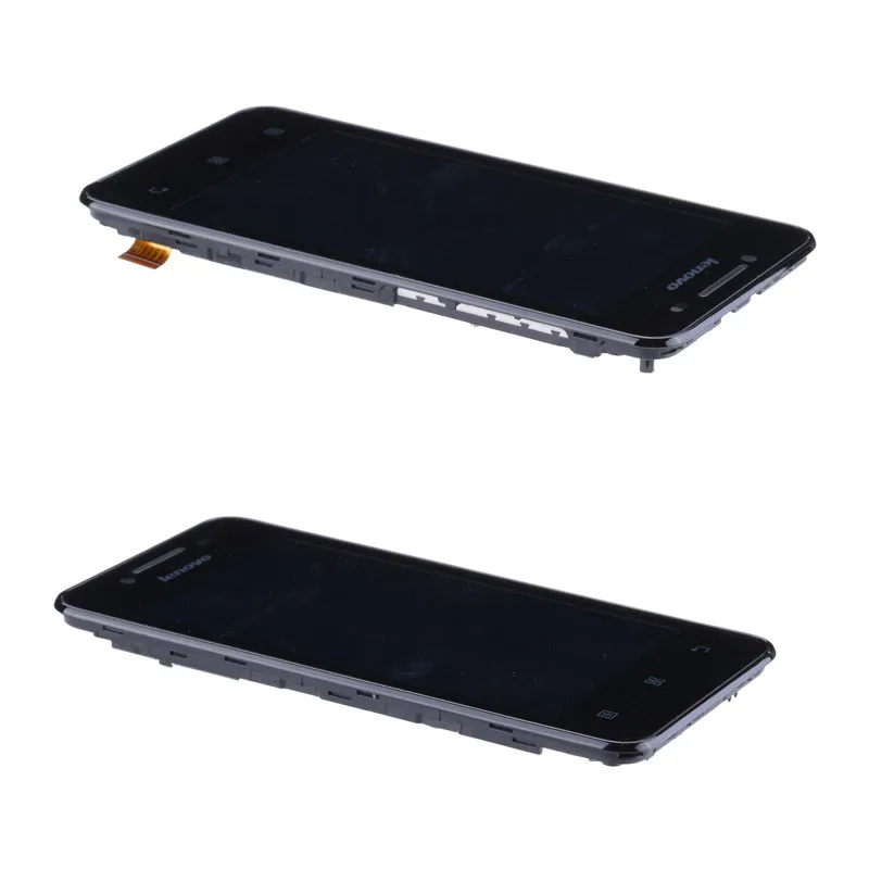 Дисплей для Lenovo A319 LCD в сборе с тачскрином на рамке черный