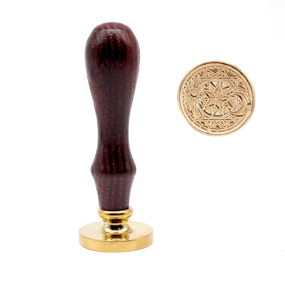 Восковая печать ретро Деревянная Классическая штамп декоративная фотография