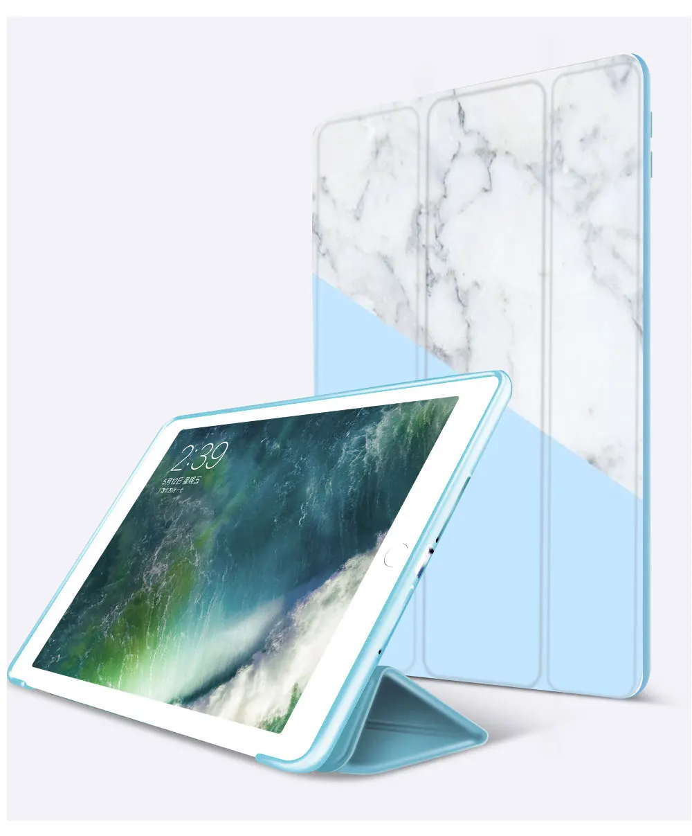 Двойной цвет Мрамор откидная крышка для iPad Pro 9,7 Air 3 10,5 11 мини-платье на возраст 1, 2, 3, 4, 5, чехол для планшета мягкая задняя крышка для iPad 9,7
