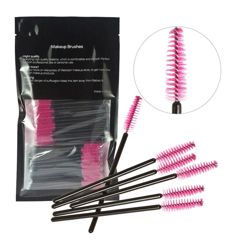 50 шт. одноразовые компактные аппликаторы для туши глаз|escova maquiagem|disposable eyelash brushmascara
