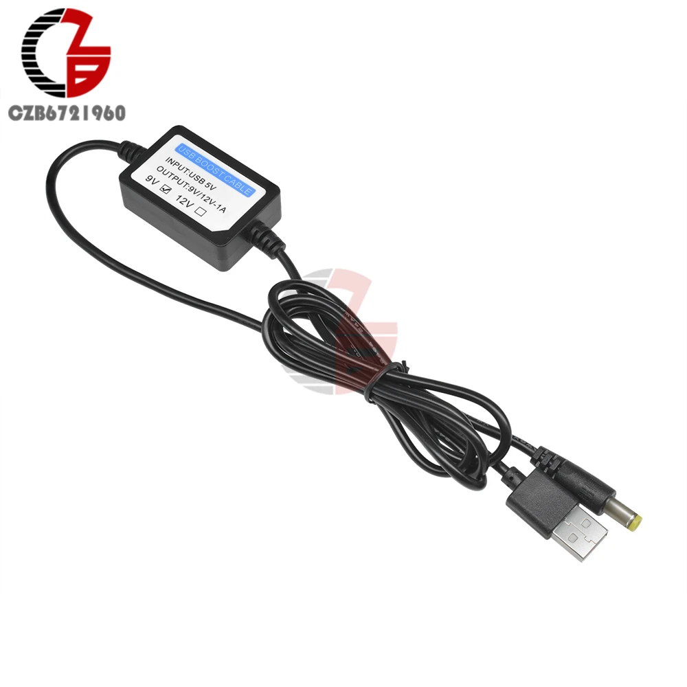 1,3 м USB для постоянного тока 5 В-9 в 12 в 1 а повышающий мощность кабель усилитель линии конвертер адаптер USB DC Шнур Разъем 5,5x2,1 мм для банка питания