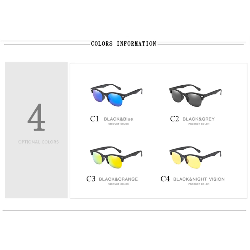 TOEXPLORE ore Модные мужские поляризационные солнцезащитные очки без оправы с