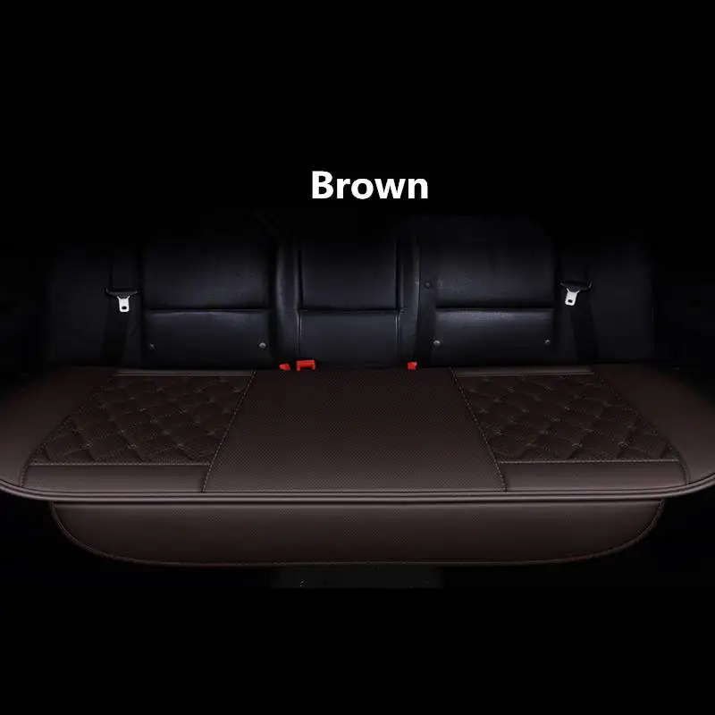 Brown 1 Pcs Подушка для автомобильного сиденья, Новая Кожаная подушка для сиденья без спинки, три комплекта дышащей нескользящей подкладки, четыре сезона - Название цвета: Brown 1 Pcs