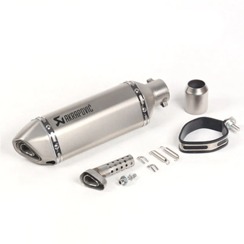 Для Байк 51 мм Unversal Akrapovic глушитель для мотоцикла Трубы Лазерная Маркировочная наклейка нержавеющей углеродного волокна дБ убийца