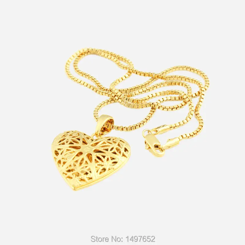 Новое поступление 2017 подвески в форме сердца для женщин золотой цвет 18 карат