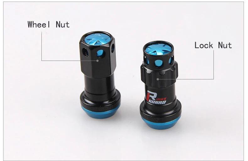 Новые R40 стильные 44 мм Колесные гайки, стальные M12x1.5/1,25 гоночные гайки, 20 штук, гайки для гоночных гонок+ 2 комплекта Ключей Безопасности