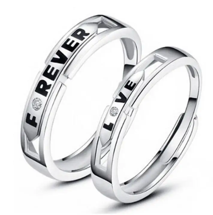 Uloveido His and Her A Pair of Wedding Rings Couple Engagement Ring Valentine's Day Jewelry Gift Cubic Zironcia | Украшения и