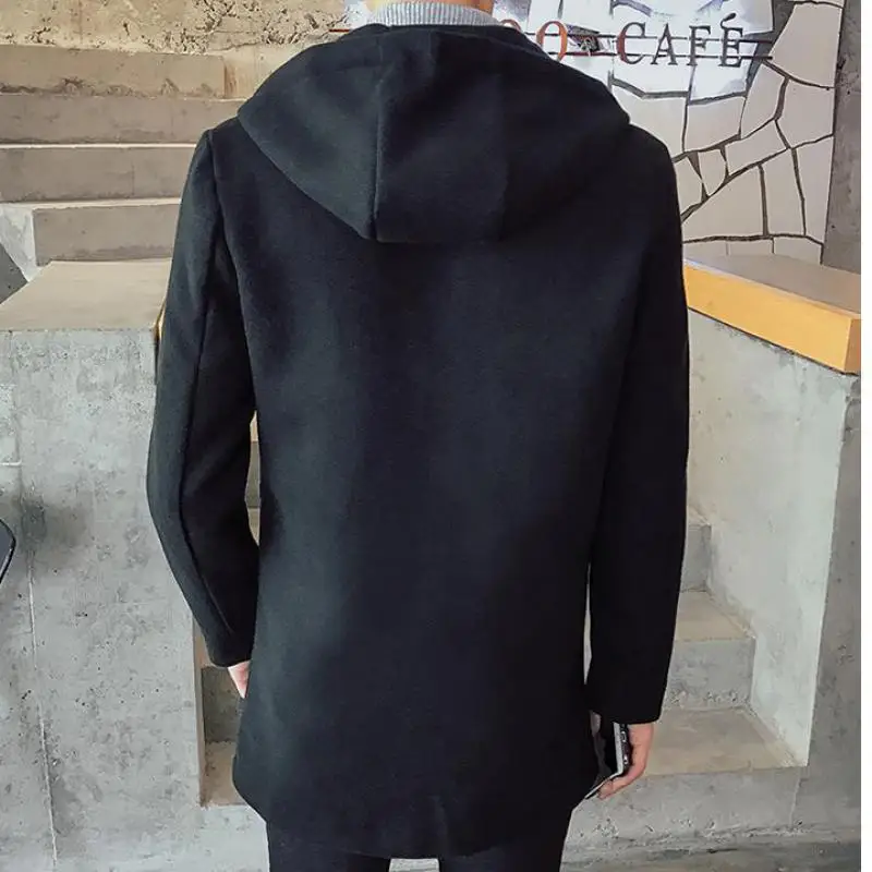Зимние куртки мужские Новые Теплые британский стиль плюс размер 4xl 5xl жесткие мужские длинные с капюшоном Мужские повседневные мужские пальто