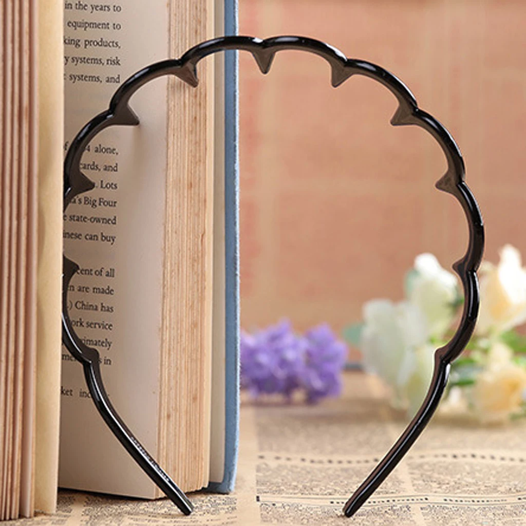 Женская пластиковая волнистая лента для волос повязка на голову с глубокими